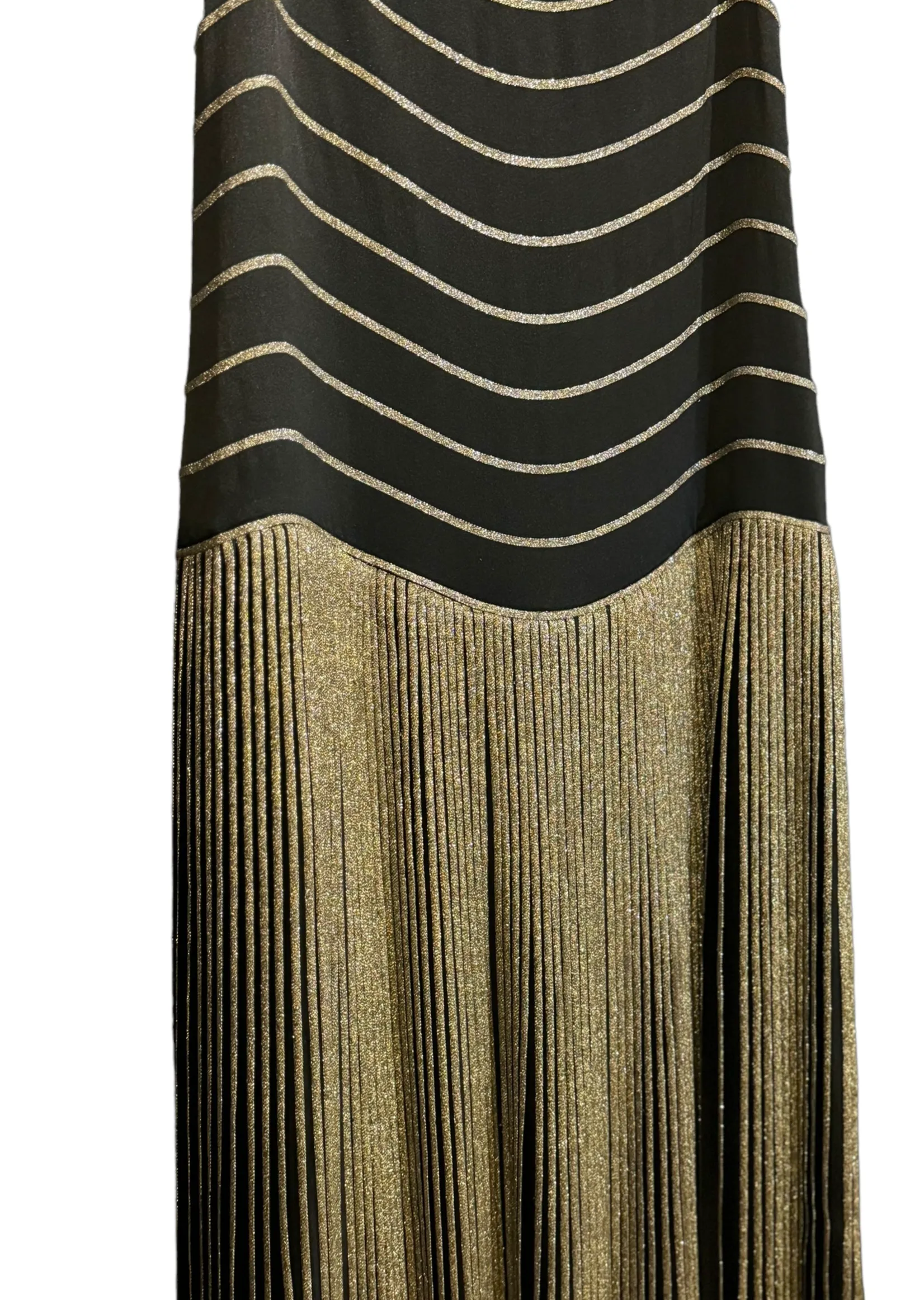 1970's Gucci Silk   Lamé Evening Gown