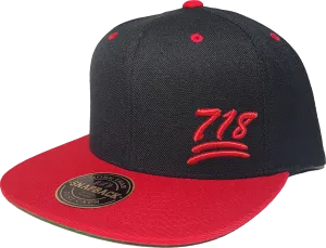 718 Snapback 100 Emoji Inspired Black Red
