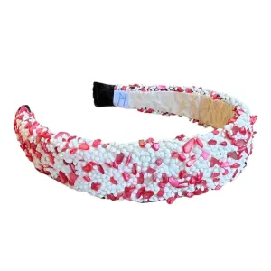 All That Glitters Headband -  Red   White