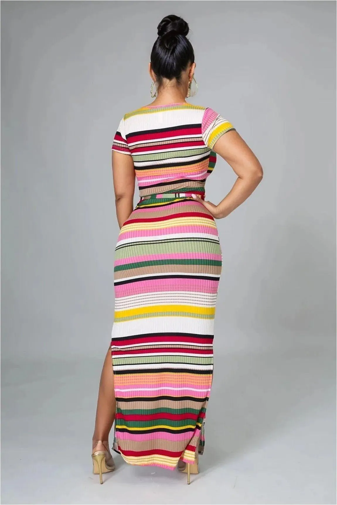 All You Need Striped Maxi Dress