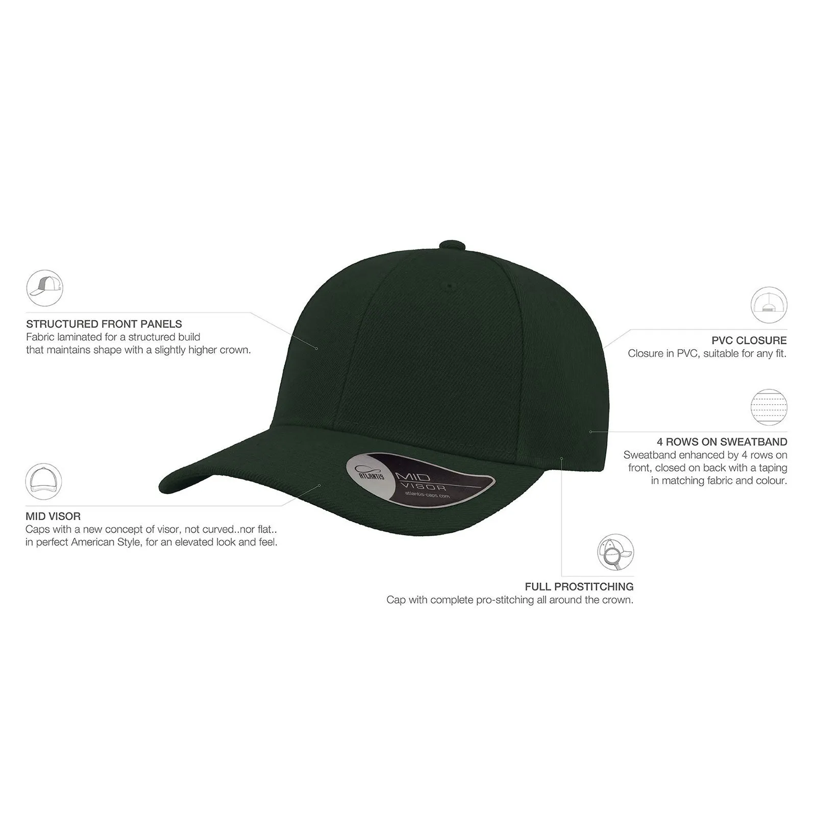 Atlantis - Beat Cap - Snapback - Bottle Green