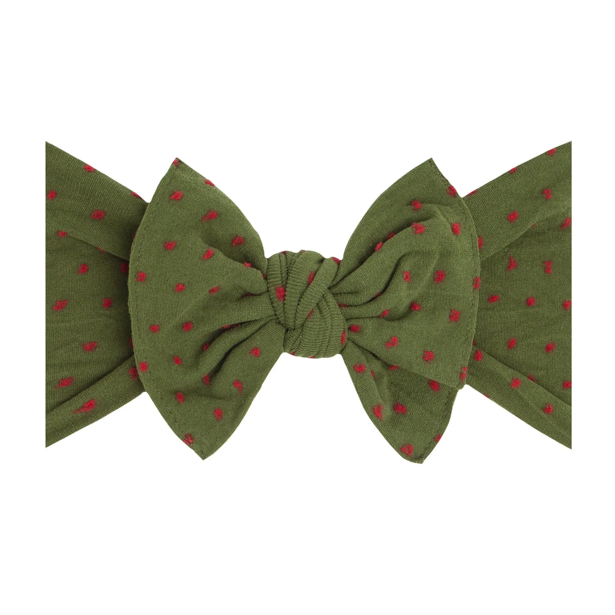Baby Bling Patterned Shabby Knot: Hunter-Red Dot (Retailer Exclusive)