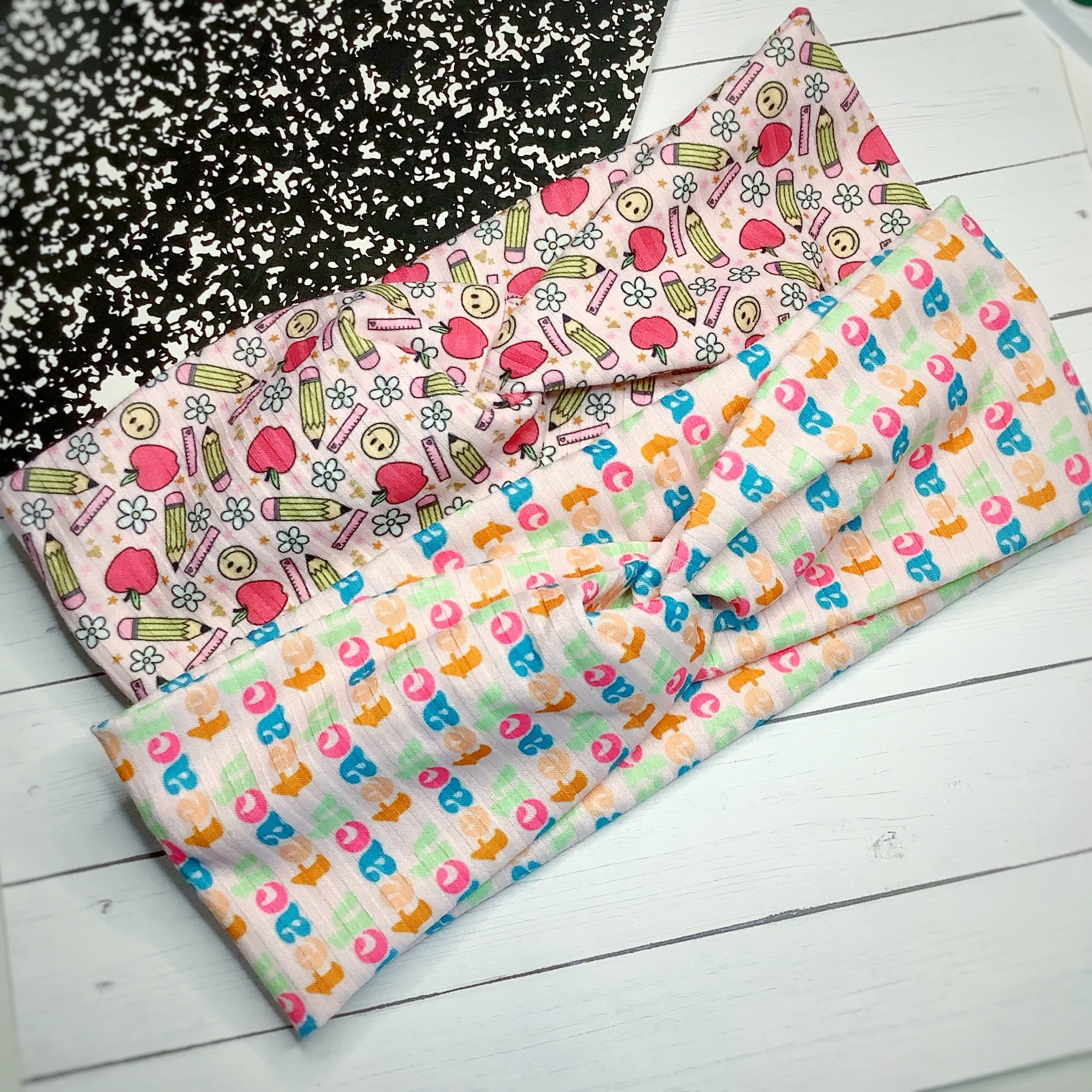 Back to School Soft Twist Headband Collection