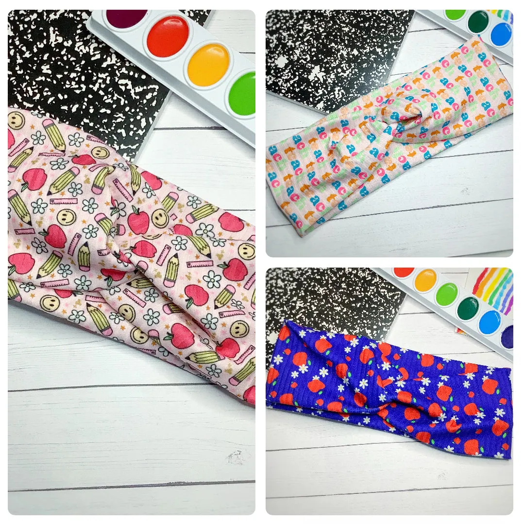 Back to School Soft Twist Headband Collection