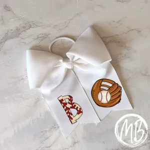 Baseball Initial Bow