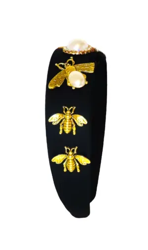 Bumble Bee Pearl Baroque Headband