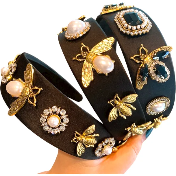 Bumble Bee Pearl Baroque Headband