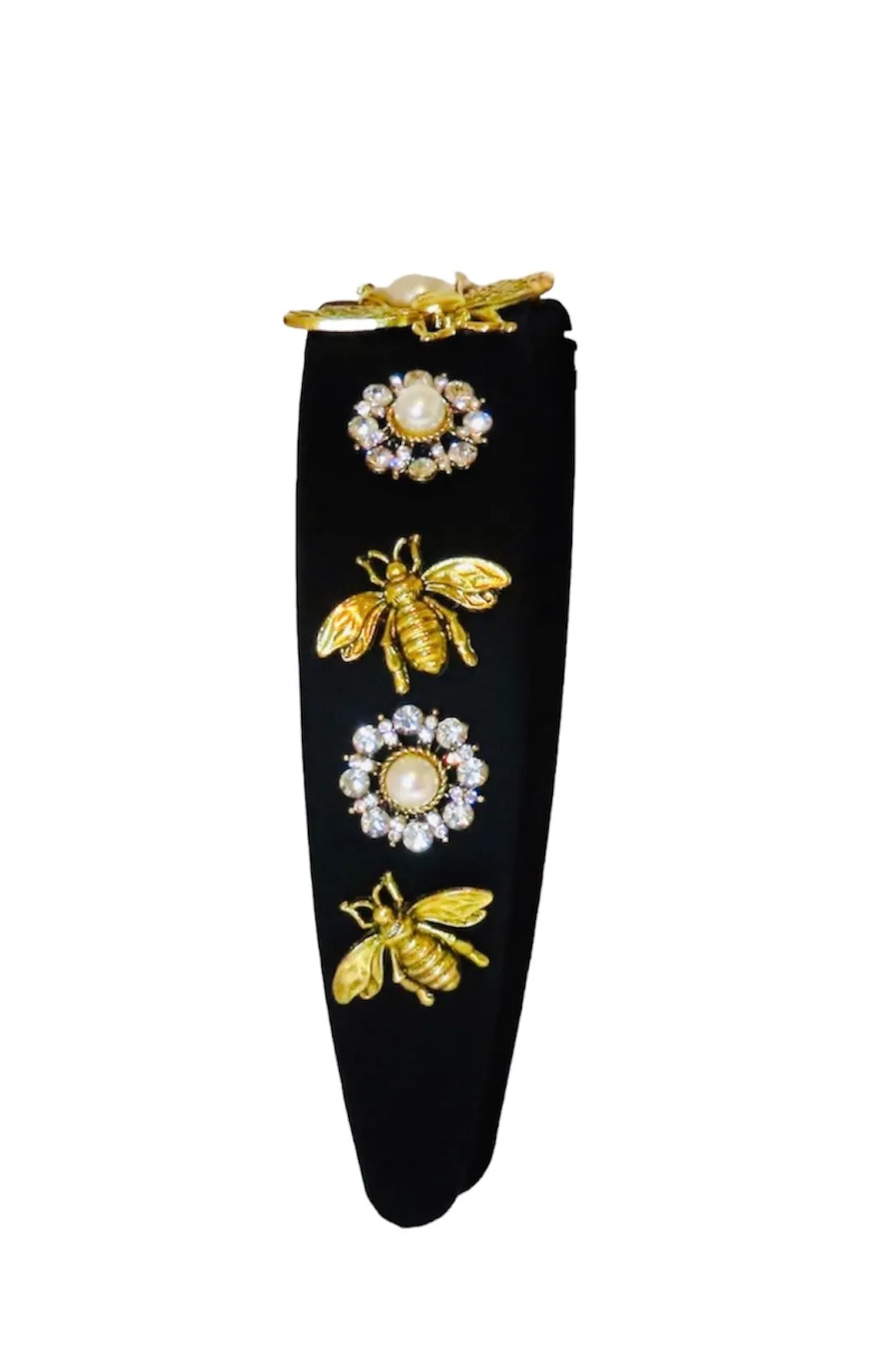 Bumble Bee Pearl Baroque Headband