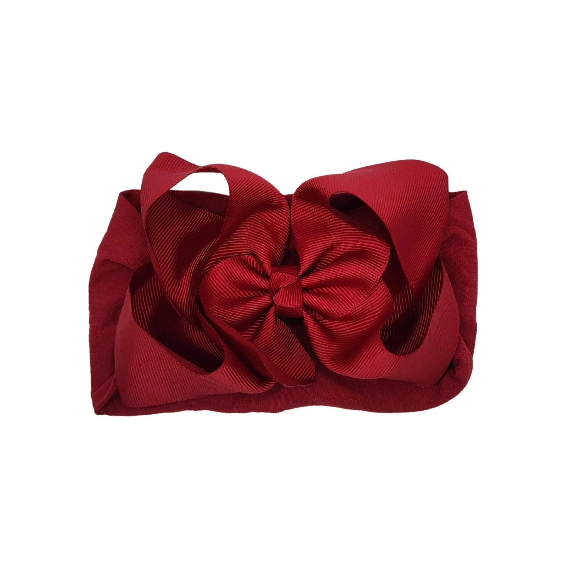 Burgundy Turban Bow Headband