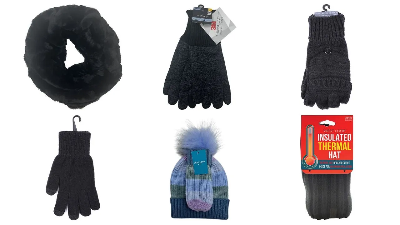 🎩Chill-Proof Accessories: West Loop Hats, Gloves & Scarves Manifested Lot #4891 - (150 units)