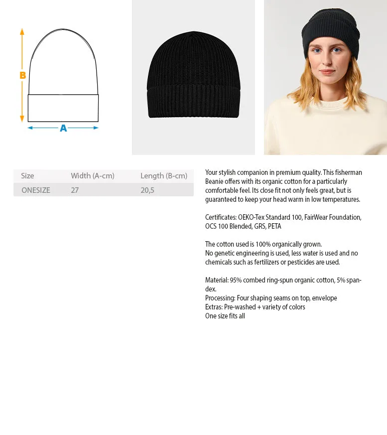 Cigar Golfer Beanie  - Fisherman Beanie ST/ST with Embroidery