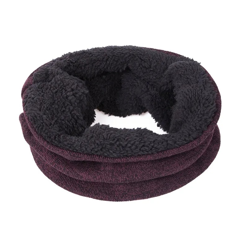 Collar Scarf   Gloves   Knitted Skullies Beanie Set or winter - Dark Grey,Rose Red,Coffee,Grey,Light Grey,Black