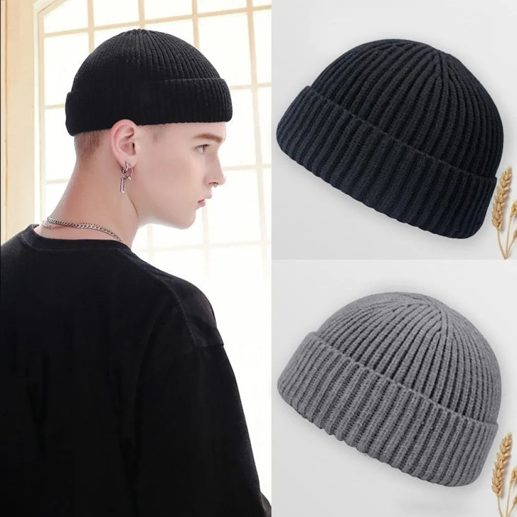 ContiNent 33 Knitted Hats for Women Black Beanie Hat Winter Men's Hats Women Beanies For Ladies Skullcap Solid Cap Knitted Thick hat
