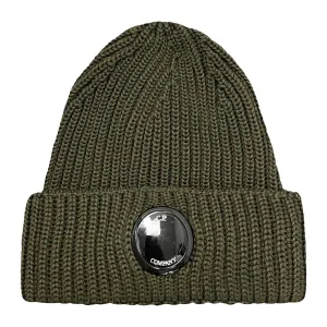 CP COMPANY Lens Wool Beanie Khaki
