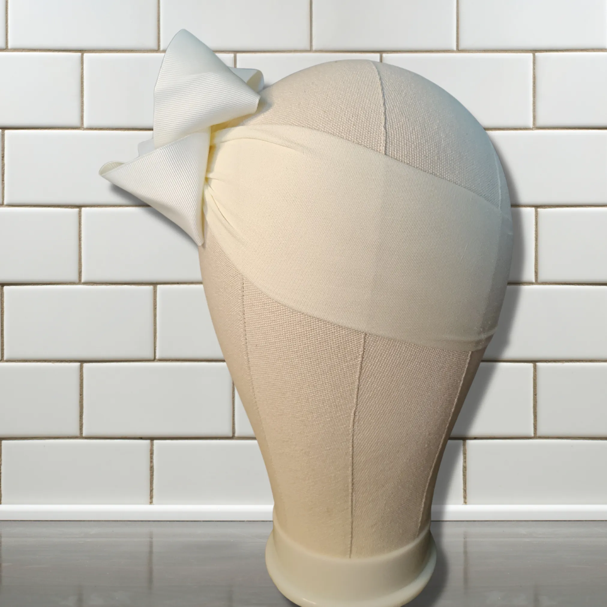 Cream Turban Bow Headband