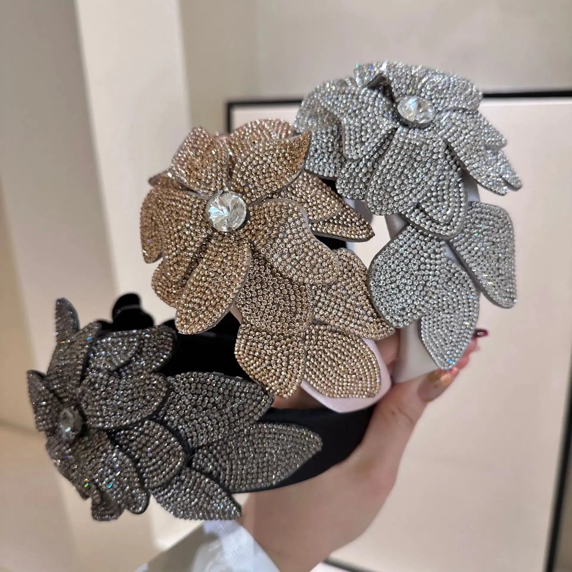 Crystal Flower Headbands