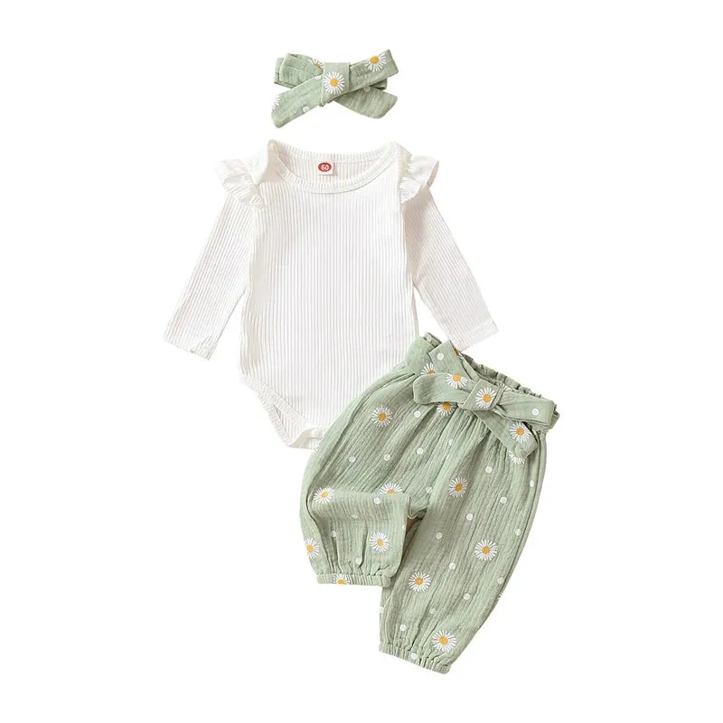 Daisy Print Set with Headband