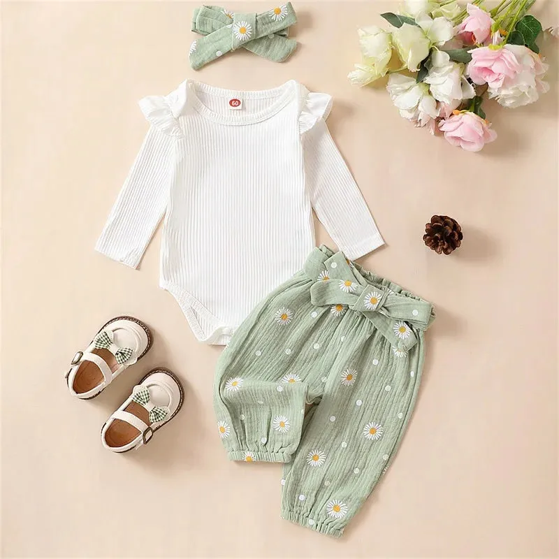 Daisy Print Set with Headband