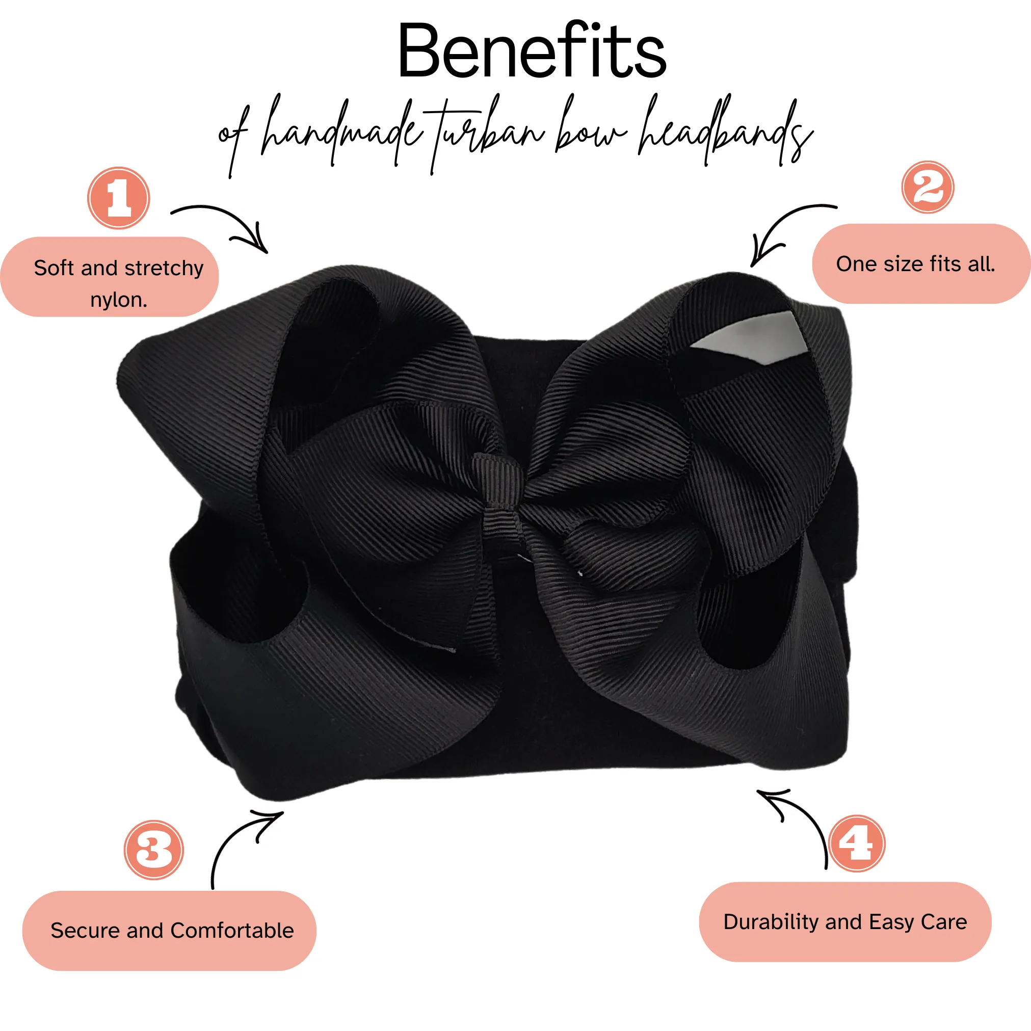 Dark Pink - Turban Bow Headband
