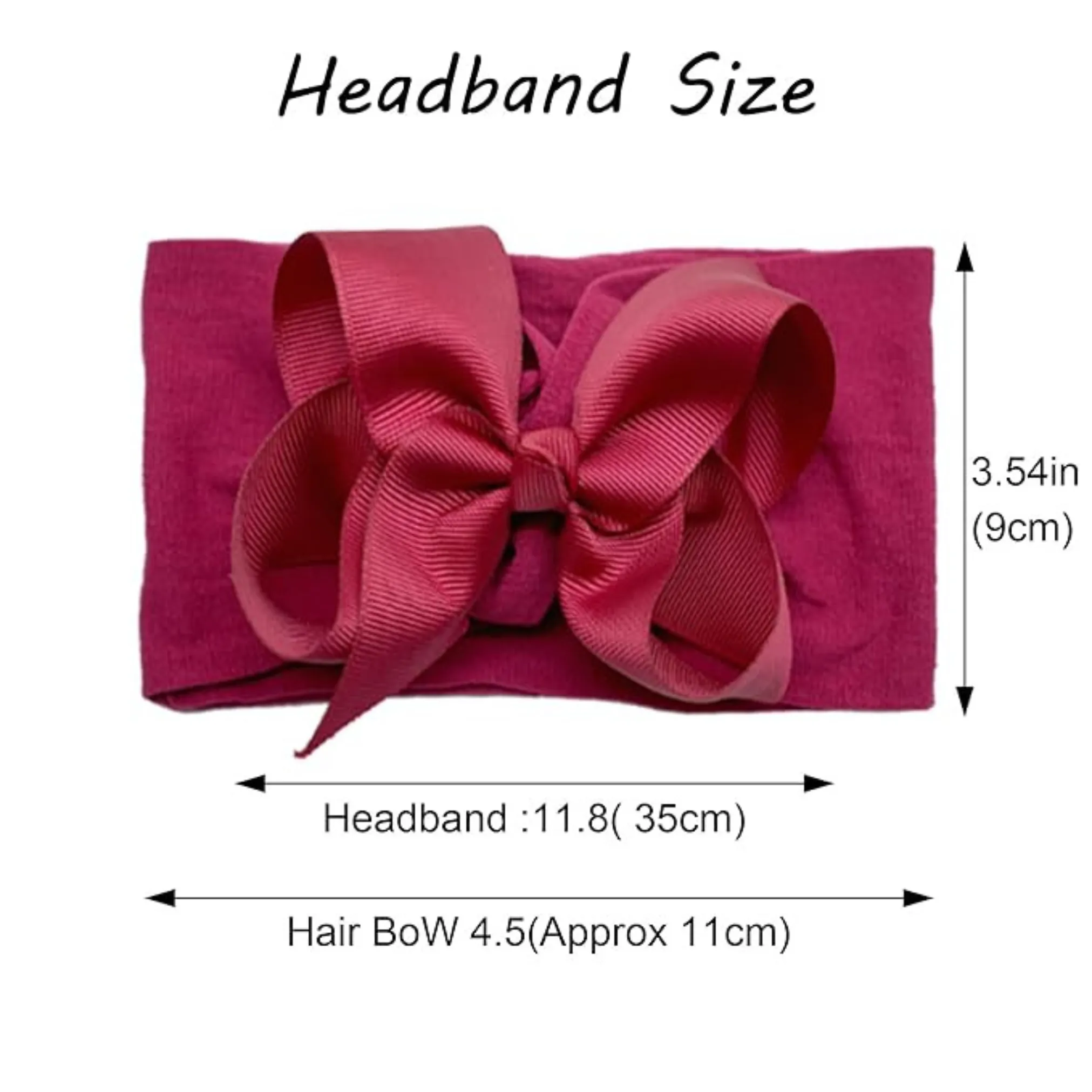Dark Pink - Turban Bow Headband