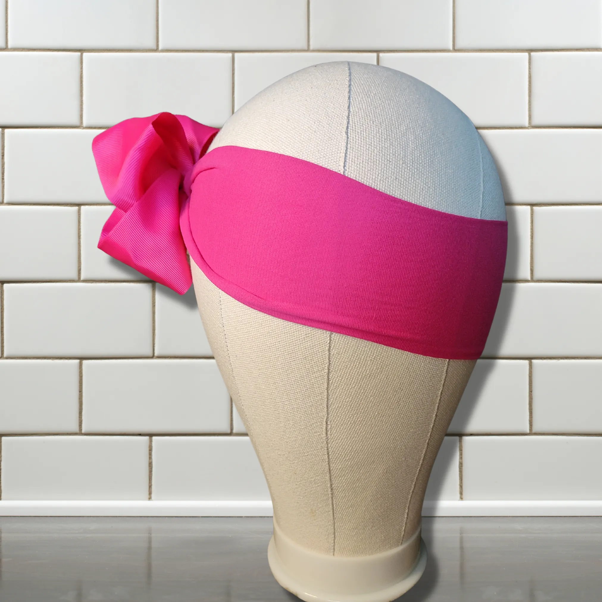Dark Pink - Turban Bow Headband