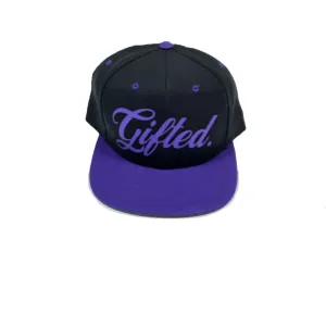 Gifted Snapback Hat- Black/Purple