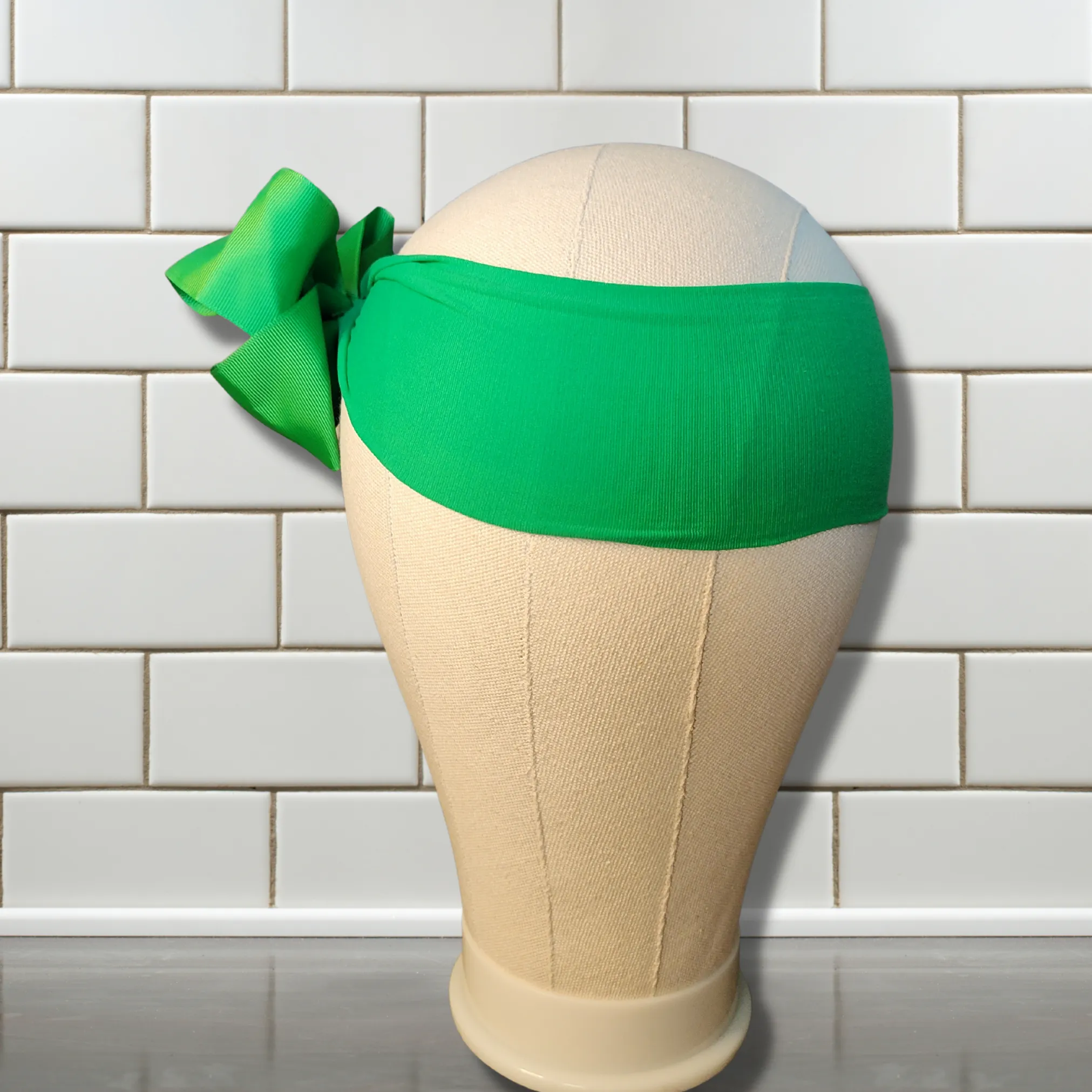 Green Turban Bow Headband