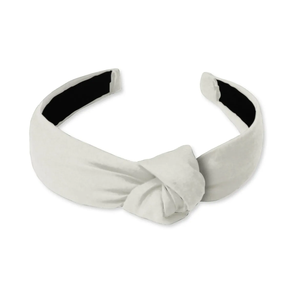 Ivory Charmeuse - Knotted Headband