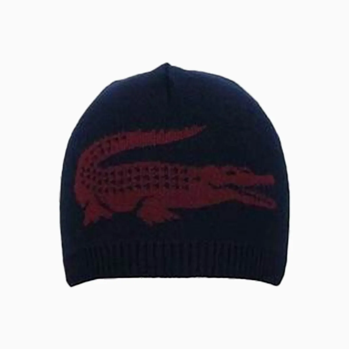 Jacquard Crocodile Wool Reversible Beanie Hat