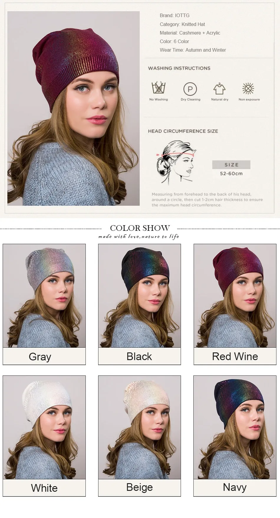 Knitted  Hat Beanie Multiple Colors