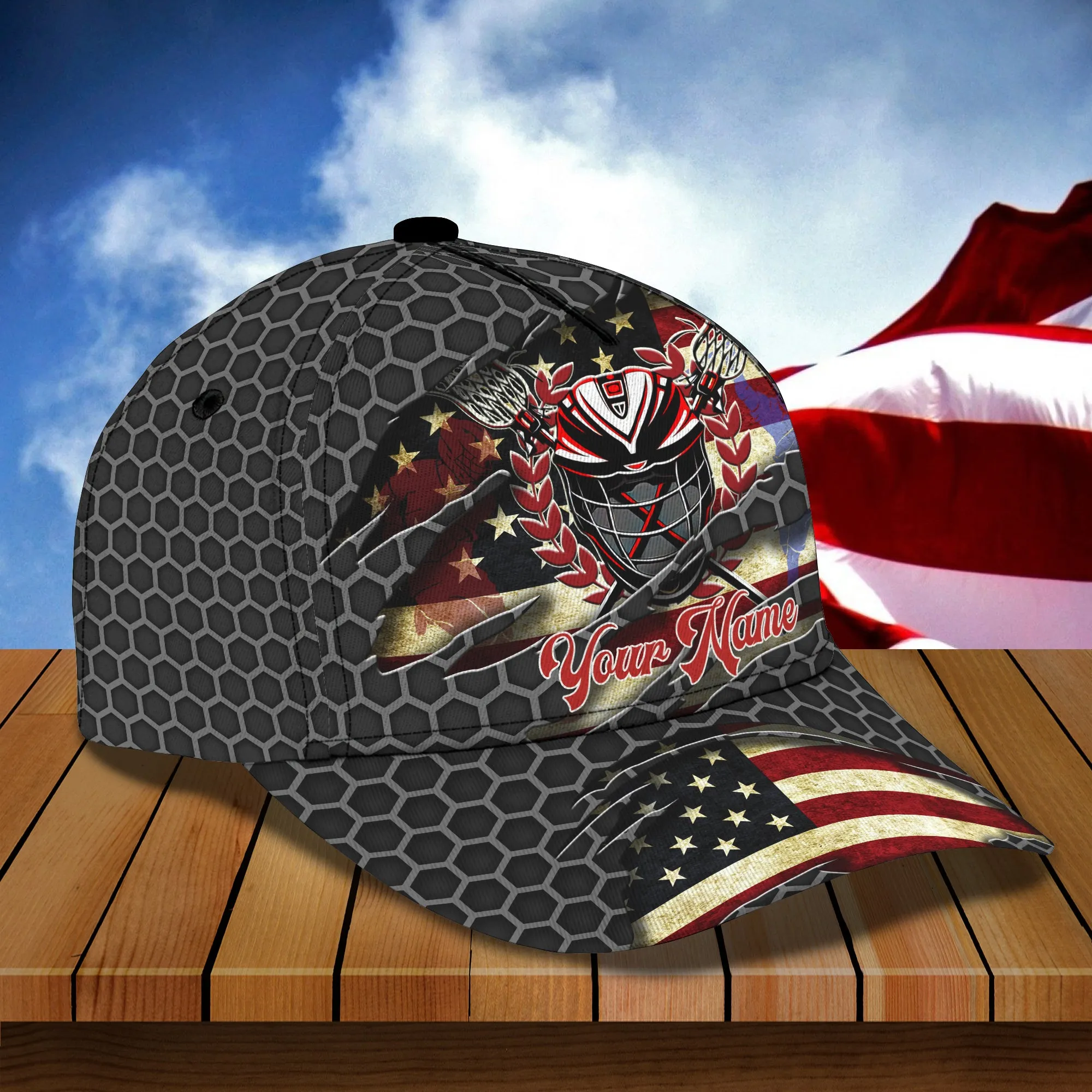 Lacrosse - Personalized Name Cap - Loop - Vhv-cap-019