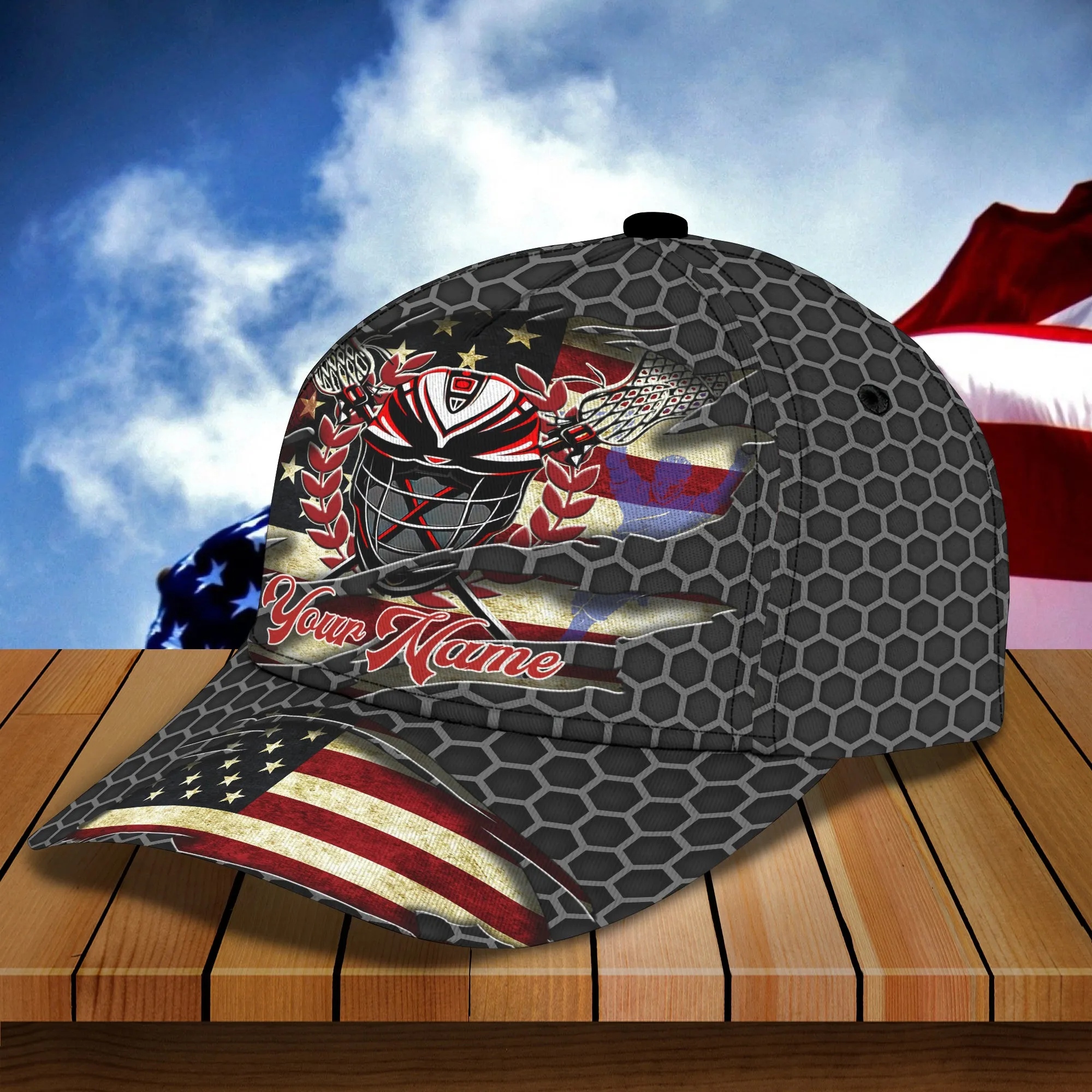 Lacrosse - Personalized Name Cap - Loop - Vhv-cap-019