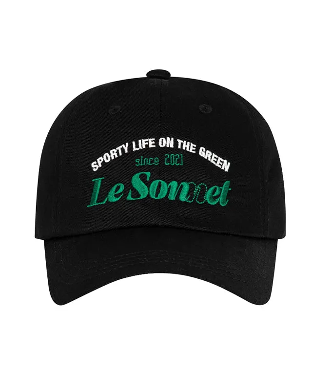 LE SONNET Camp Cap - Black