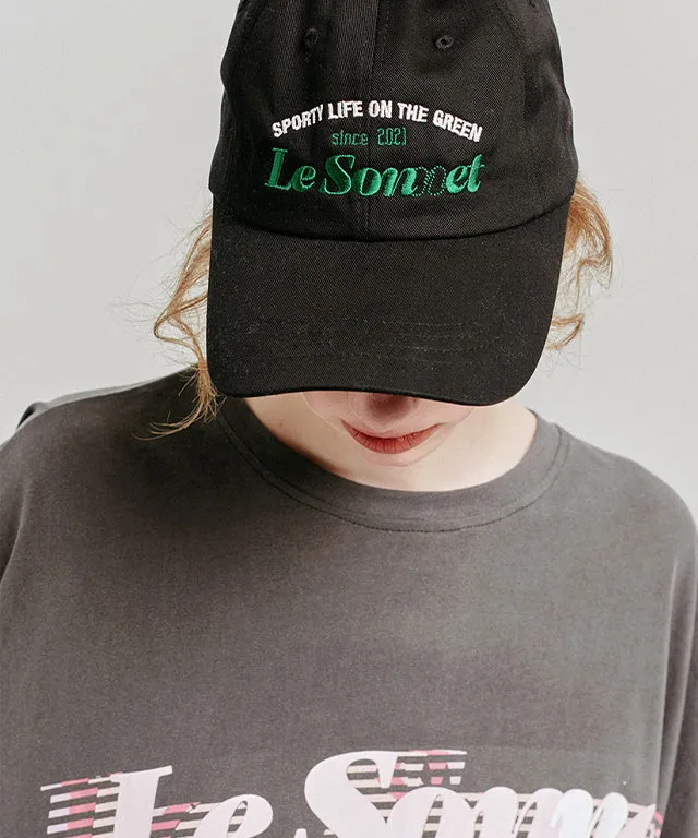 LE SONNET Camp Cap - Black