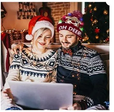 LED Light Up Christmas Light Hat - 6 Styles