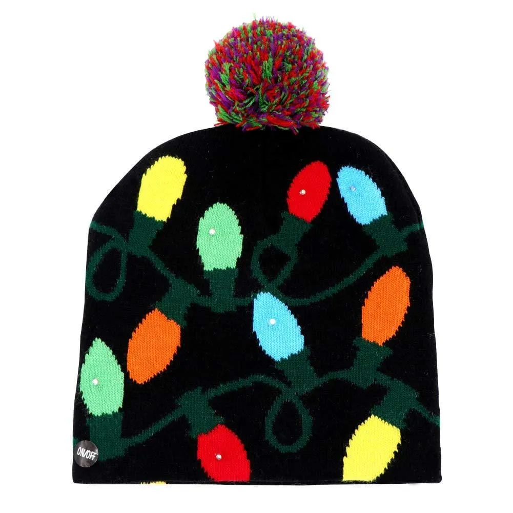 LED Light Up Christmas Light Hat - 6 Styles