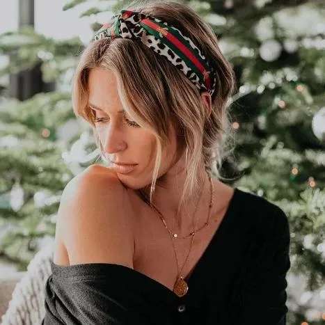 Leopard Knot Headbands with Stripe, Cross Knot Bee Embroidery Ribbon Hair Hoops with Cloth Wrapped