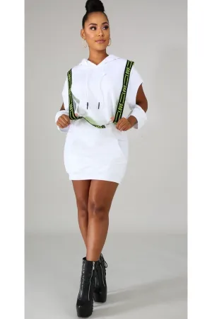 Love Strap Hoodie Dress