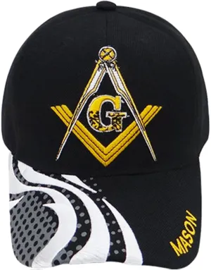 Mason Hat Black Baseball Cap with Masonic Logo Freemasons Shriners Prince Hall Lodge Headwear