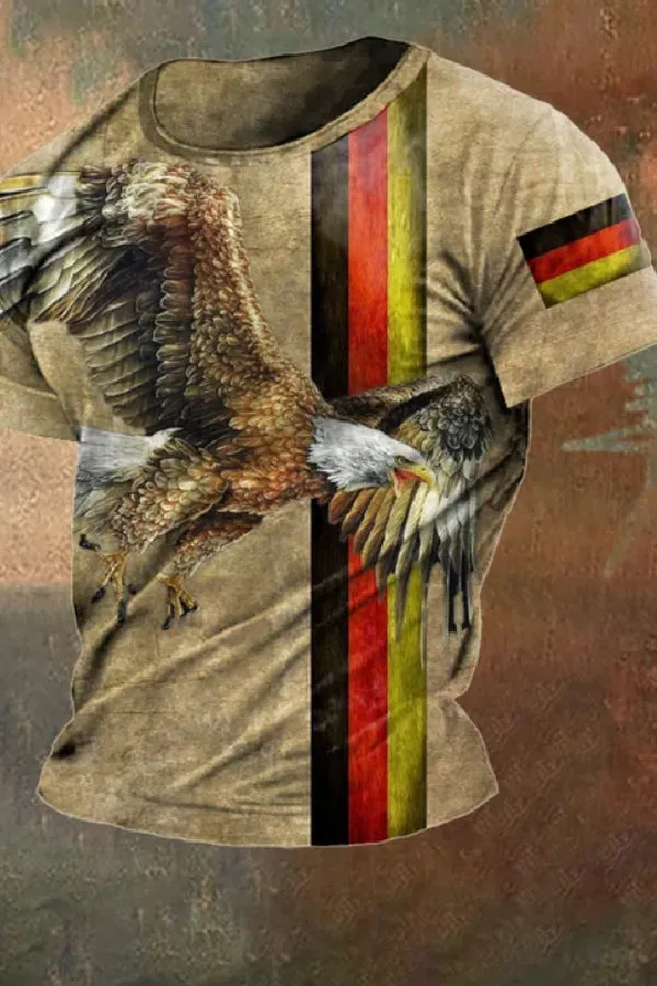 Men's 2024 European Cup Germany Printed Casual T-Shirt