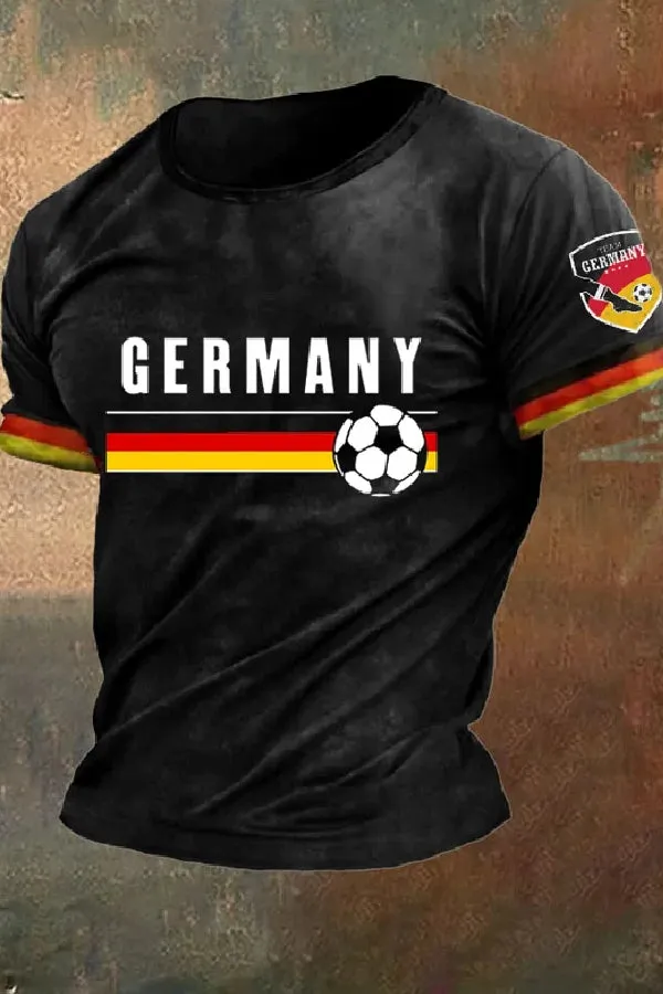 Men's 2024 European Cup Germany Printed Casual T-Shirt