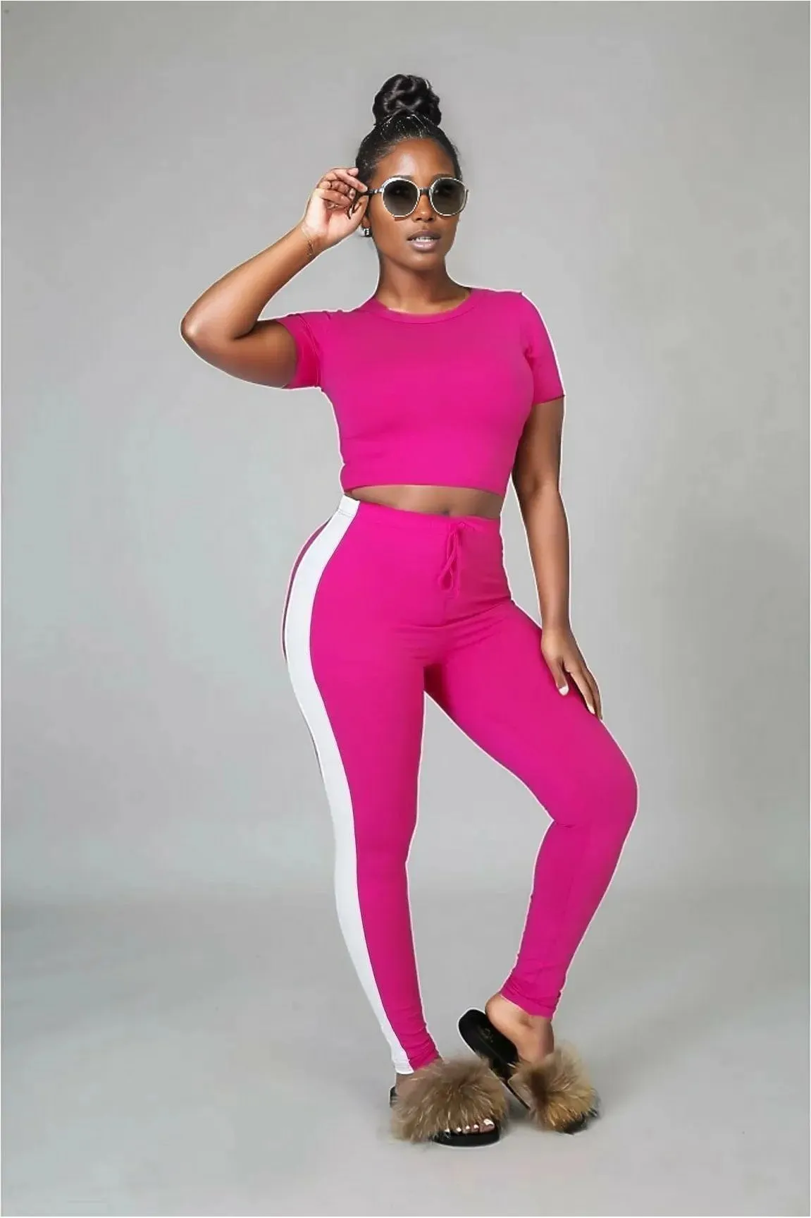 On The Go Crop Top Legging Set