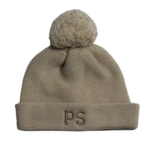 Personalised Cotton Knitted Beanie Oatmeal