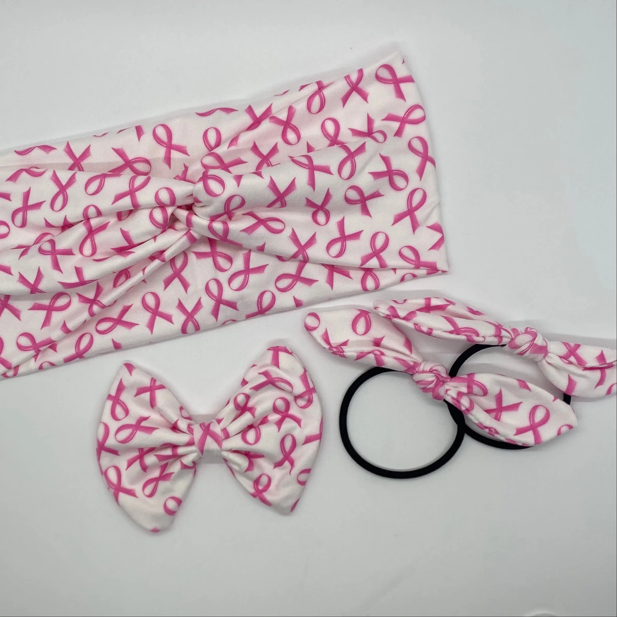 Pink Ribbon Twist Headband