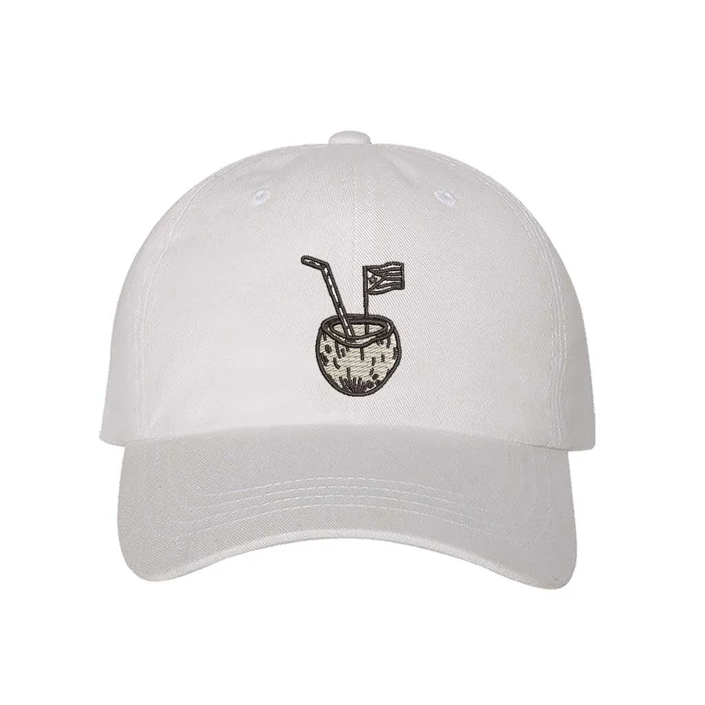 Puerto Rico Coco Embroidered Baseball Hat 🇵🇷🥥