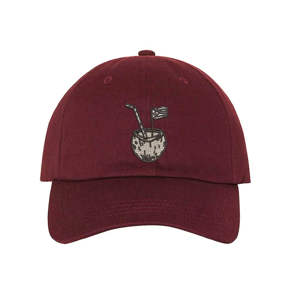 Puerto Rico Coco Embroidered Baseball Hat 🇵🇷🥥