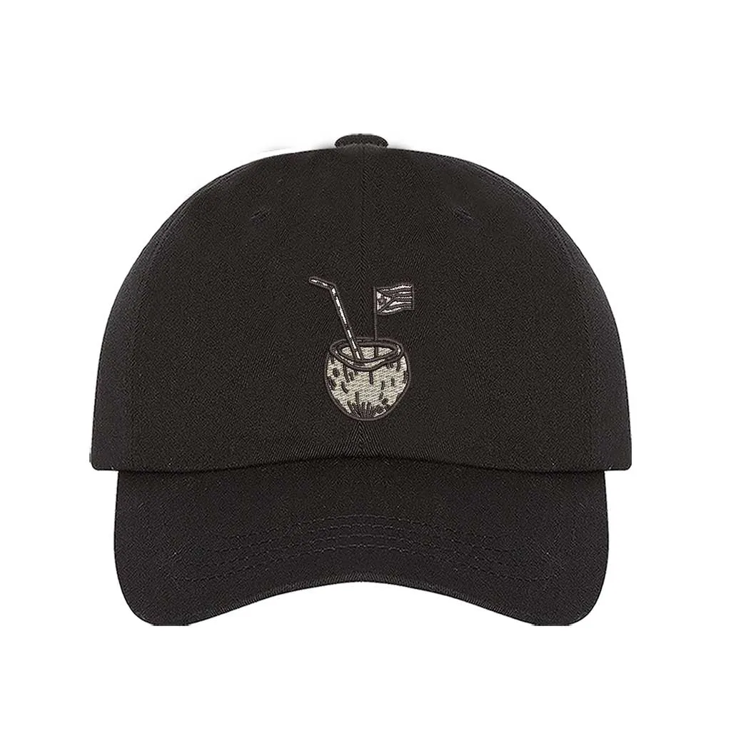Puerto Rico Coco Embroidered Baseball Hat 🇵🇷🥥
