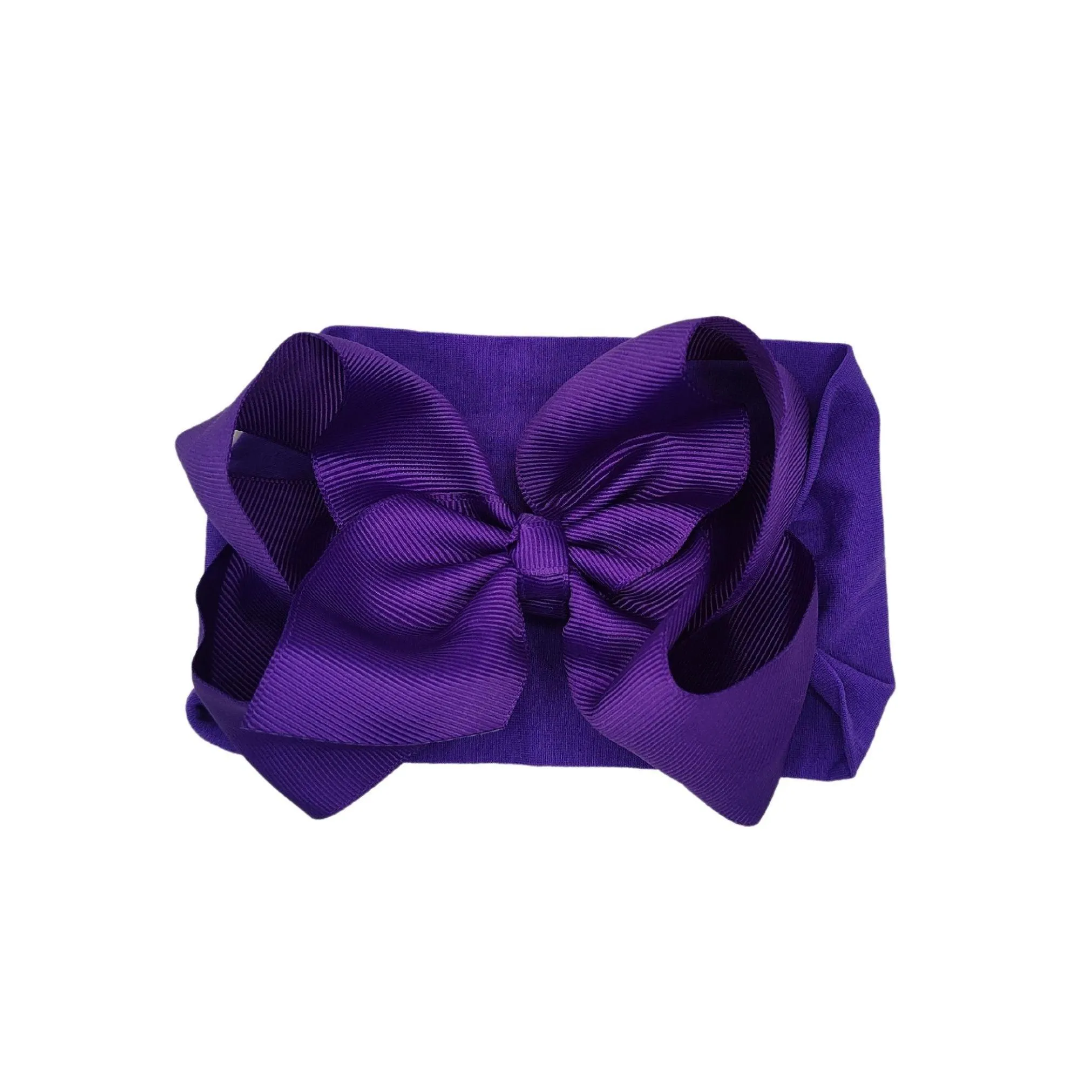 Purple Turban Bow Headband