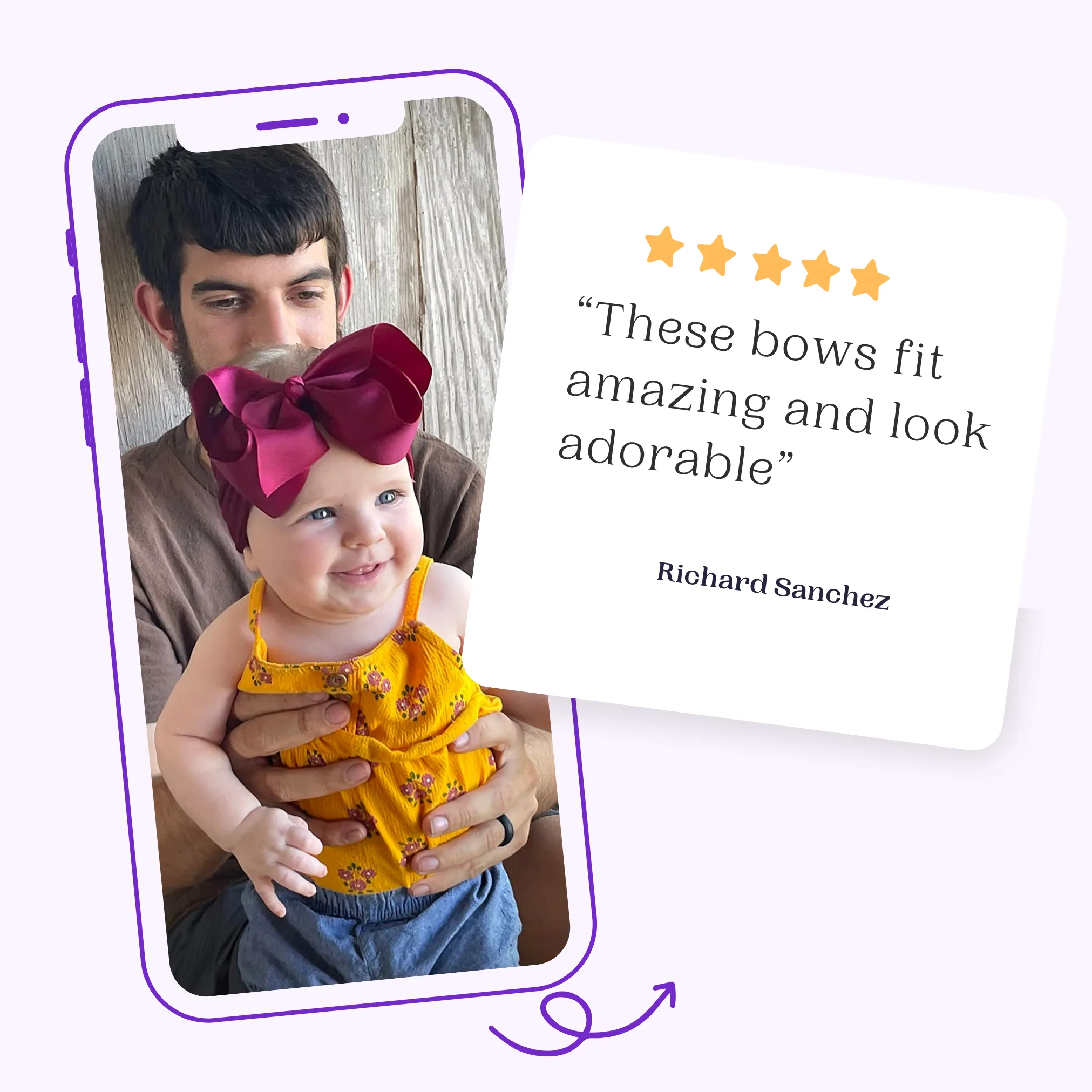 Purple Turban Bow Headband