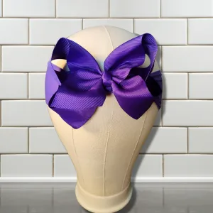 Purple Turban Bow Headband